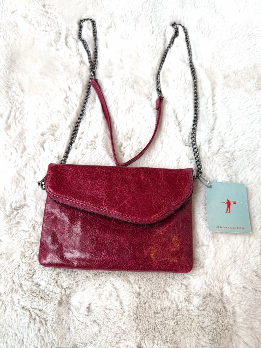 HOBO Daria Leather Crossbody and Wristlet W/ Chain